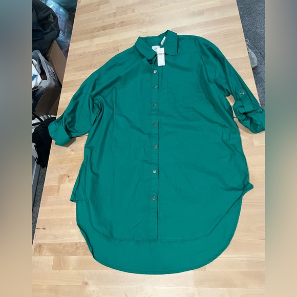 Maeve Emerald Green Top ANTHROPOLOGIE women’s medium. NWT - Picture 1 of 4